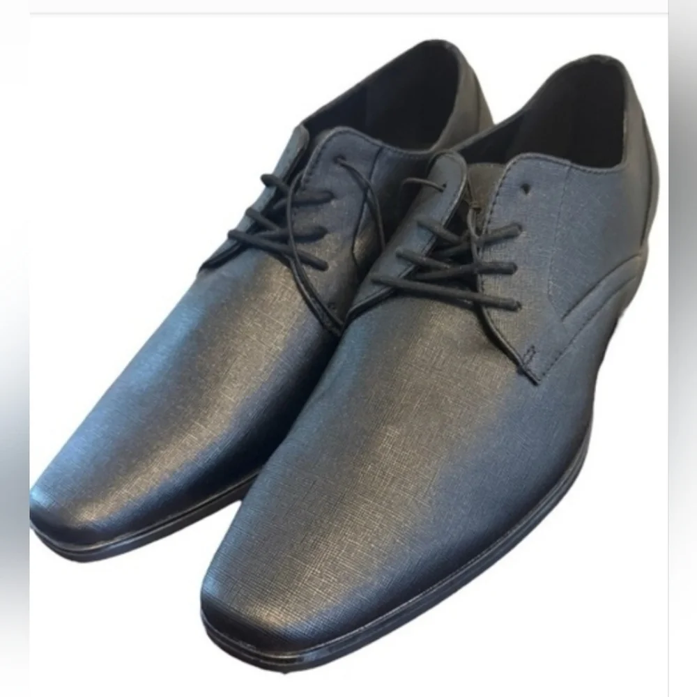 Calvin Klein Benton 2 Textured 7Black Oxford Shoes Mens Size 13